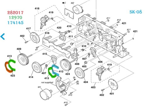 Belts kit sony hcd h551 - kit, hcd-h551