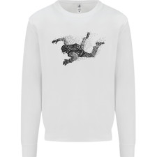 Abstract Parachutist Freefall Skydiving Kids Sweatshirt Jumper