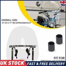 Universal Motorcycle Windshield 7/8 1" Handlebar Motorbike Wind Screen Deflector