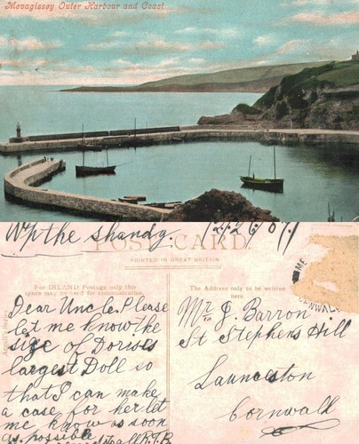 Vintage postcard mevagissey - vintage,