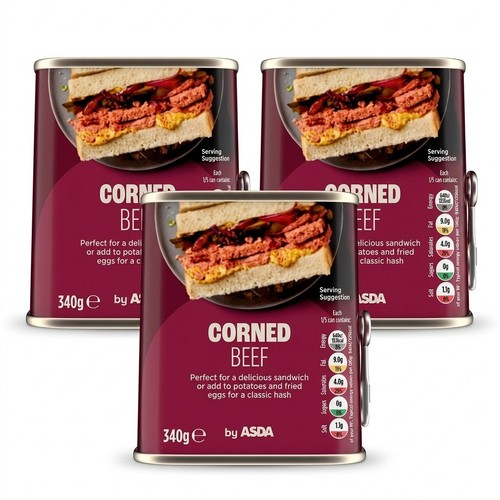 Asda corned beef 340g free - beef,