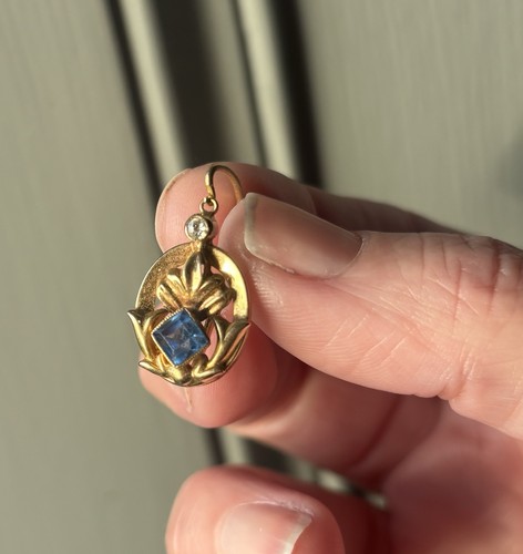 Single 18ct antique - 18ct,
