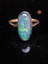 EDWARDIAN 9CT SOLID BLACK OPAL