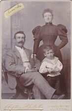 OLD CABINET PHOTO MAN WOMAN FASHION DRESS NAMED HOBBS CLIFTON BRISTOL BX 15