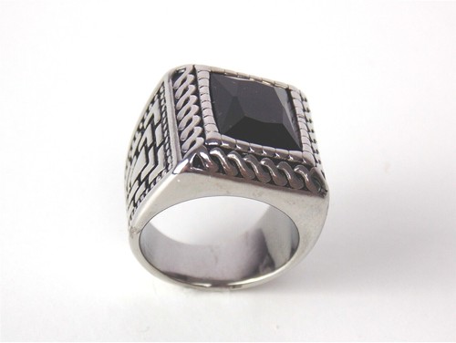 Biker ring men solid chunky - biker,