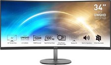 MSI PRO MP341CQ 34" Curved Monitor, 1500R, UWQHD 3440 x 1440, 100Hz, 4ms Refurb