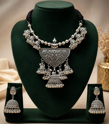 Oxidised silver tribal - silver,