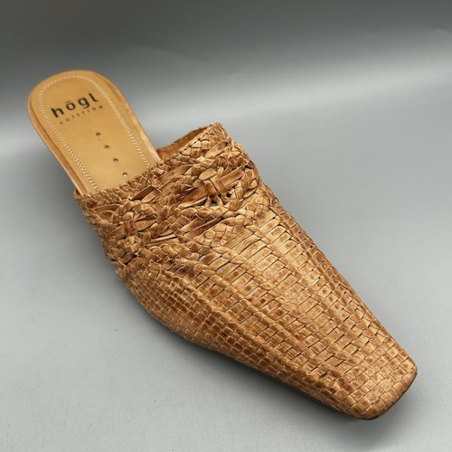Hogl shoes brown leather - leather, woven