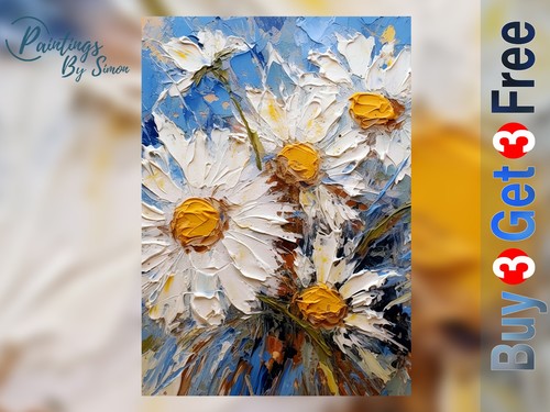 Daisy flowers print on - daisy,
