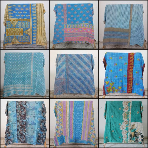 Handmade kantha quilt blanket - handmade,