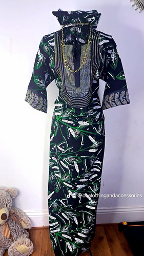 Women african cotton kaftan - cotton,