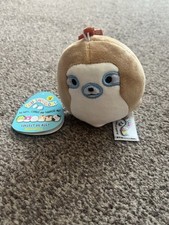 VGC Kellytoy Squishmallow Simon the Sloth 3.5" Clip Plush Excellent Tags