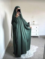 1pc Women Prayer Robe, Abaya Khimar , Solid Color Casual Elegant Modest Classic