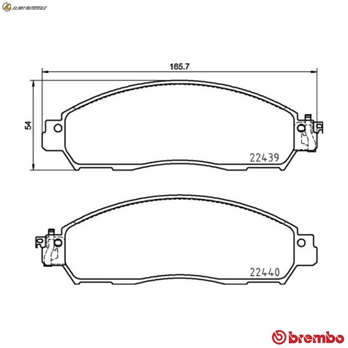 Brake pad set disc - brake, 56