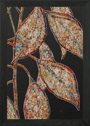 Stained glass botanical framed - botanical,
