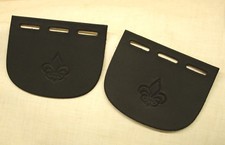 Leather Buckle Guards English Havana Brown Three 3 Slot Guard Straps Girth AX