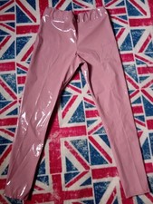 Pink PVC Fetish Gothic Leggings Trousers Size S