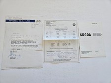 SKODA S100 S110 DEALER PRICE LIST SALES BROCHURE 1972