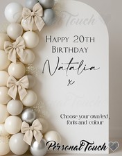 Personalised Birthday Vinyl Decal for Sail Board Backdrop Balloon Party Sticker