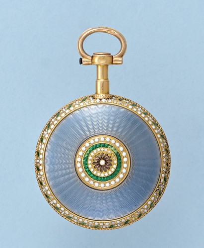 Antique small gold and enamel - and,
