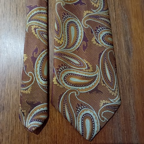 Vintage paisley golden tie - vintage,
