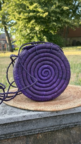 Purple handcrafted round - purple,