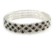 Black/ Clear Flex Bracelet in