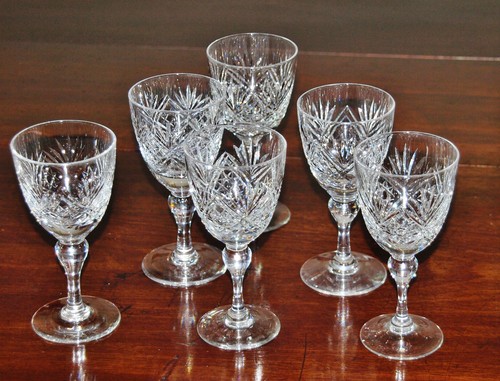 Cut glass lead crystal wine - cut,