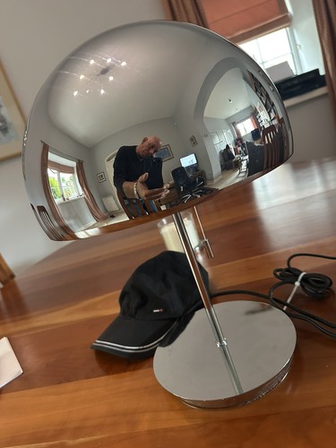Made large chrome mushroom - made,