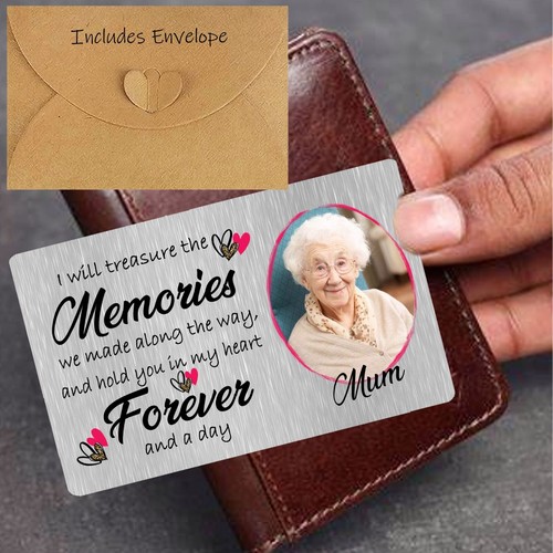 Personalised card metal wallet - card,