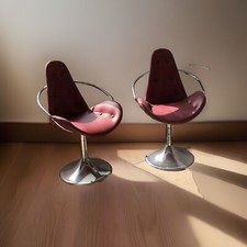 Vintage Designer Swan chair genuine leather x 2