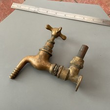 ANTIQUE VINTAGE OLD ORNATE BRASS OUTSIDE GARDEN TAP
