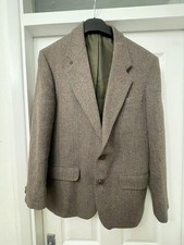 Centaur Harris Tweed Blazer Jacket Mens Size 38S Country Herringbone Vintage