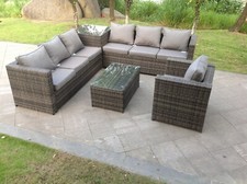 7 seater rattan sofa 2 coffee