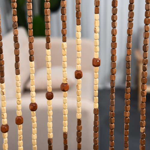 Natural wooden beaded string - natural,
