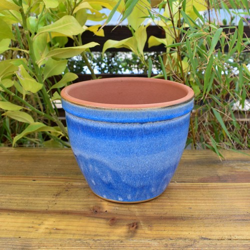 Plant pot ceramic 20cm - ceramic, blue
