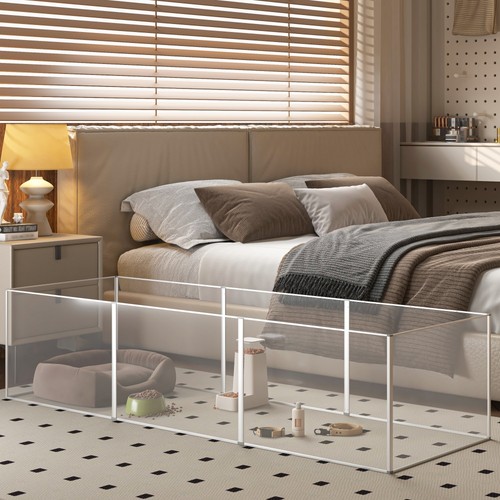 Large clear acrylic dog - clear,