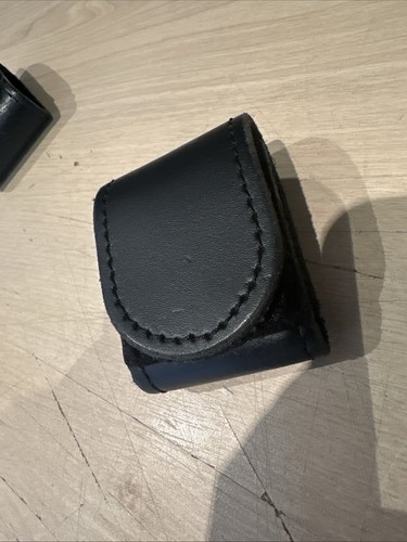 Police black leather belt - police,