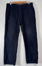 M&S Blue Harbour Moleskin Trousers Mens W34 L29 Navy Cotton Straight Leg Country