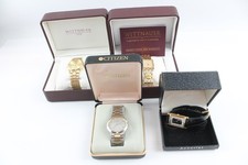 Mens Assorted Watches Boxed Citizen Wittnauer Quartz WORKING x 4