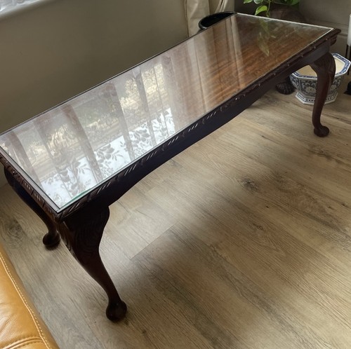 Vintage mahogany coffee table - vintage,
