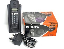 Philips Digital Cordless Phone Xalio 200 Basic DECT Original Box & Cables Black