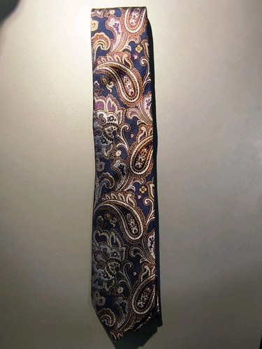 Silk wool paisley tie - silk/wool,