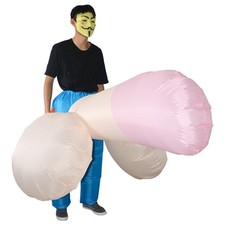 Funny Adult Inflatable Willy Dick Costume Halloween Fancy Dress