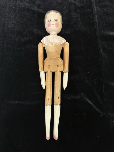 Antique grodnertal painted peg - grodnertal,