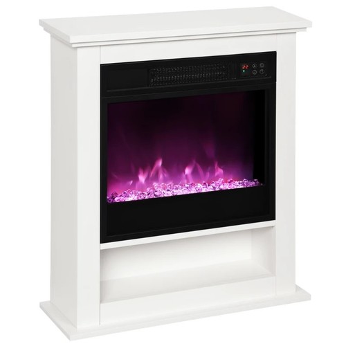 Electric fireplace suite - fireplace, white
