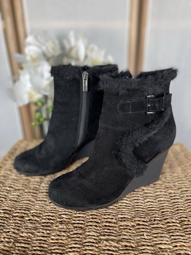 Aquatalia black suede - , wedge