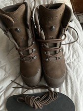 Haix British Army Issue Brown Leather Suede Combat Tactical Boots 8M UK #836