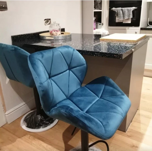 Velvet bar stools set 2 - bar,