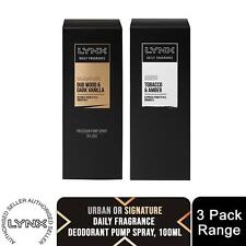 Lynx Urban Daily Fragrance Deodorant Pump Spray, 3x 100ml